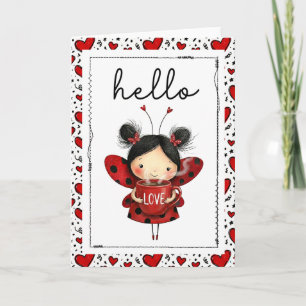 Hello Lovely Ladybug Fairy Card