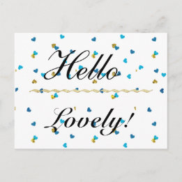 Hello Lovely Postcard