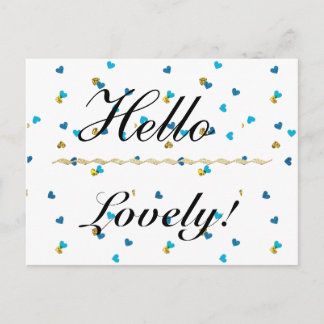 Hello Lovely Postcard