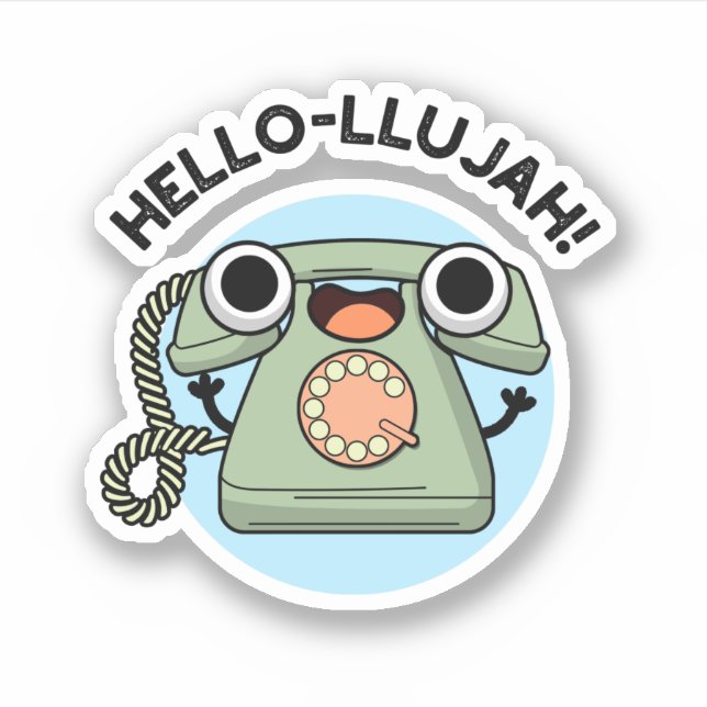 Hello-lujah Funny Telephone Pun  (Front)