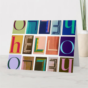 HELLO Magazine Letter Typography Card (Big)