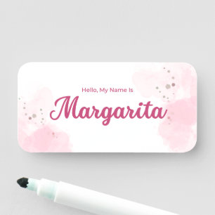 Hello Margarita Classic Name Tag
