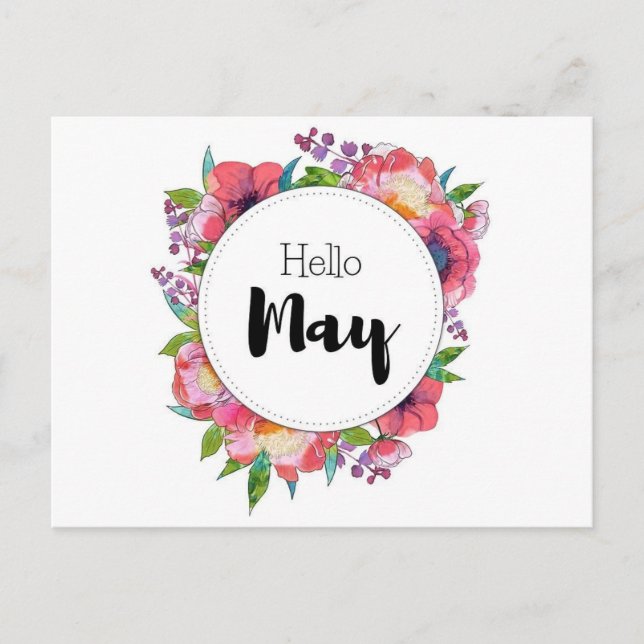 Hello May Postcard (Front)