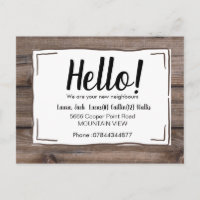 Hello meet the neighbours wood rustic