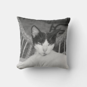 Hello, Meow... Throw Pillow