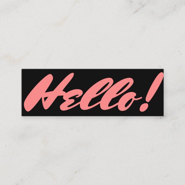 Hello mini style business card (Front)