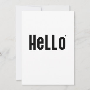 Hello - minimalistic typography card