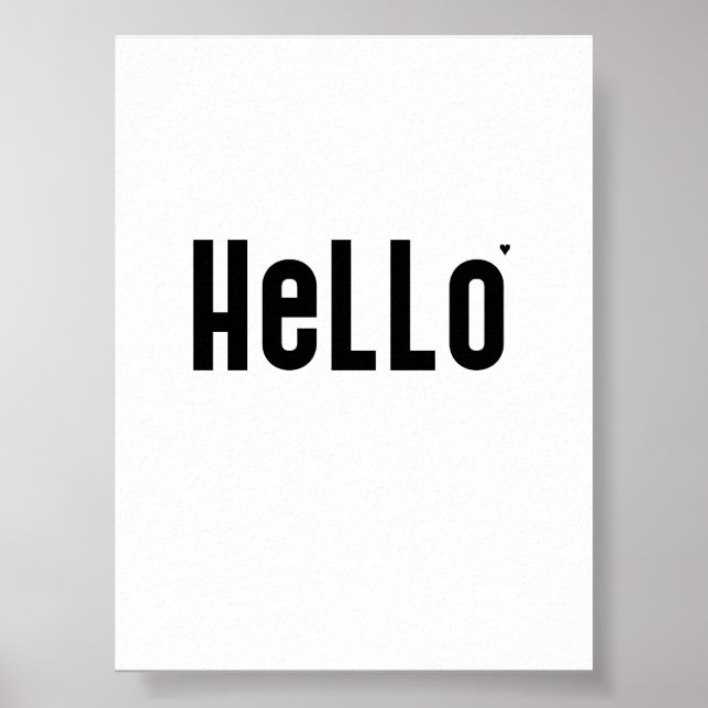 Hello - minimalistic typography poster (Devant)