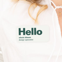 Hello Modern Minimal Forest Green Stylish Trendy