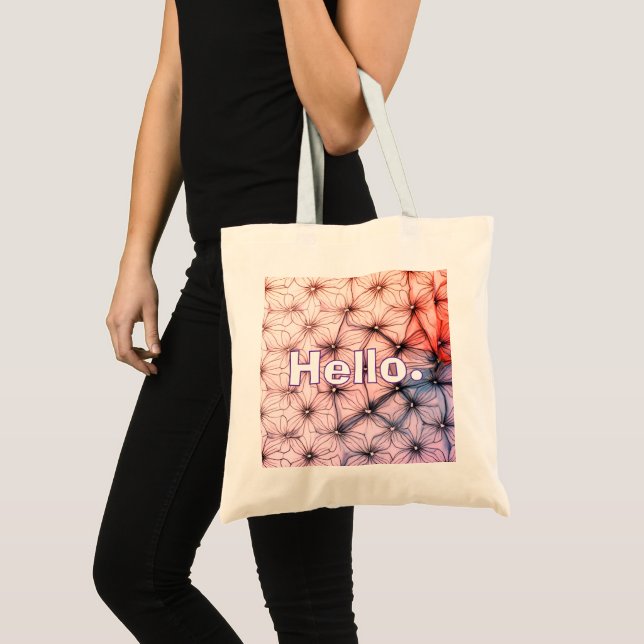 Hello. Modern Pattern Tote Bag (Front (Product))