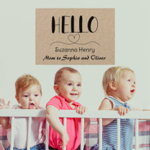 Hello Mom Contact Card Kraft Mommy Calling Card