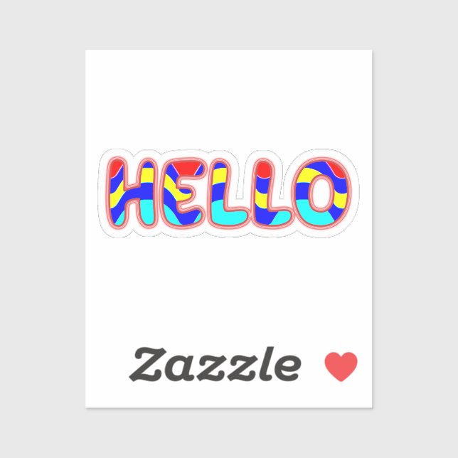 HELLO Multicolor Vibrant Text  (Sheet)