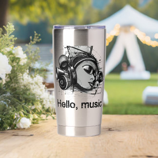 hello music insulated tumbler