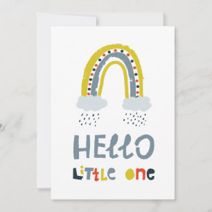 Hello My Little One Rainbow Card