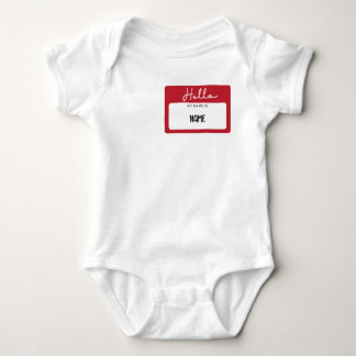 Hello My Name Baby Body Suite Bodysuit