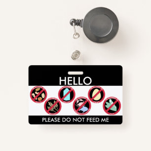 Hello My Name is Allergic To Custom Top 8 Allergen Badge