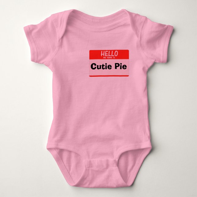 Hello My Name Is Baby Bodysuit (Front)