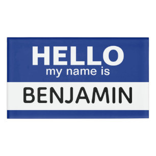 Hello my name is - Blue - Custom Employee Name Name Tag