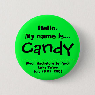 Hello.My name is Candy 2 Inch Round Button