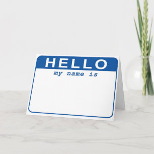 Hello - My name is Card