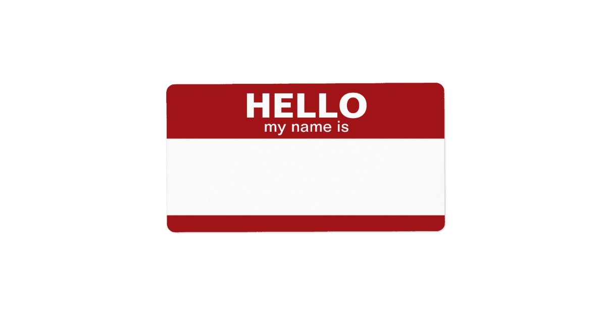 Hello my name is -- classic labels | Zazzle