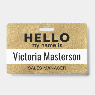 Hello My Name Is - Custom Business Employee Name Badge