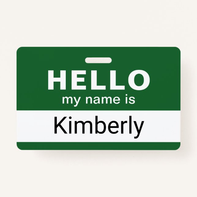 Hello My Name Is - Custom Business Employee Name Badge (Front)