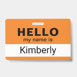 Hello My Name Is - Custom Business Employee Name Badge
