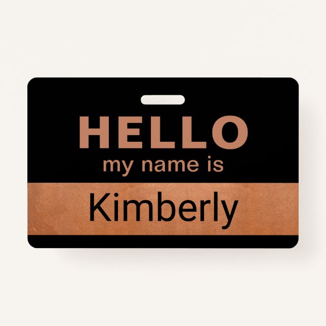 Hello My Name Is - Custom Business Employee Name Badge (Front)