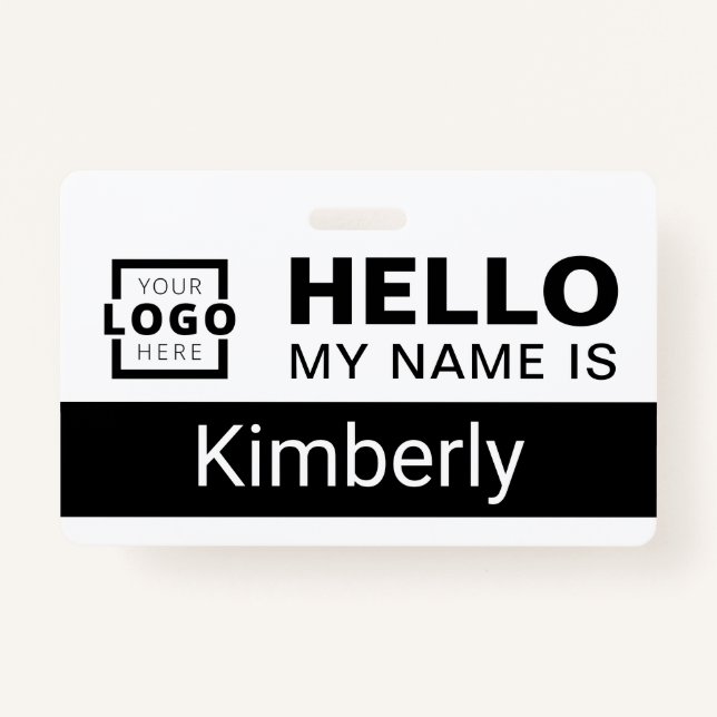 Hello My Name Is - Custom Business Employee Name Badge (Front)