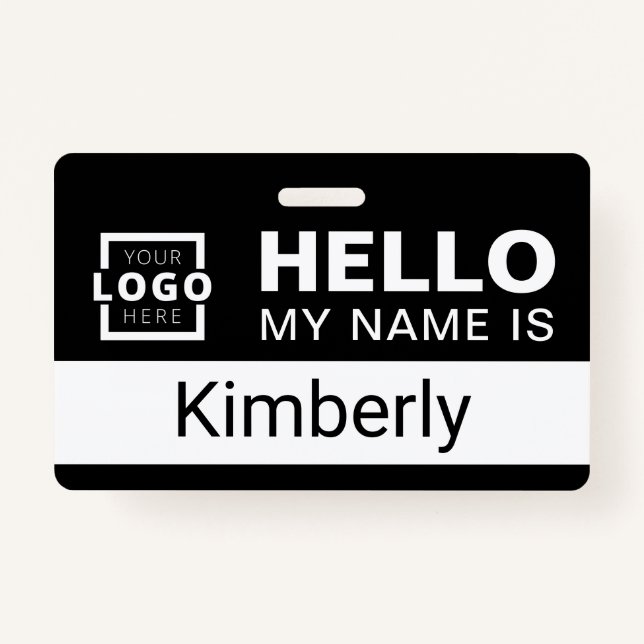 Hello My Name Is - Custom Business Employee Name Badge (Front)