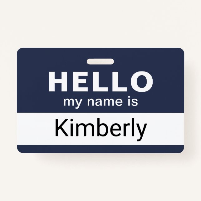 Hello My Name Is - Custom Business Employee Name Badge (Front)