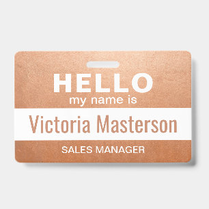 Hello My Name Is - Custom Business Employee Name Badge