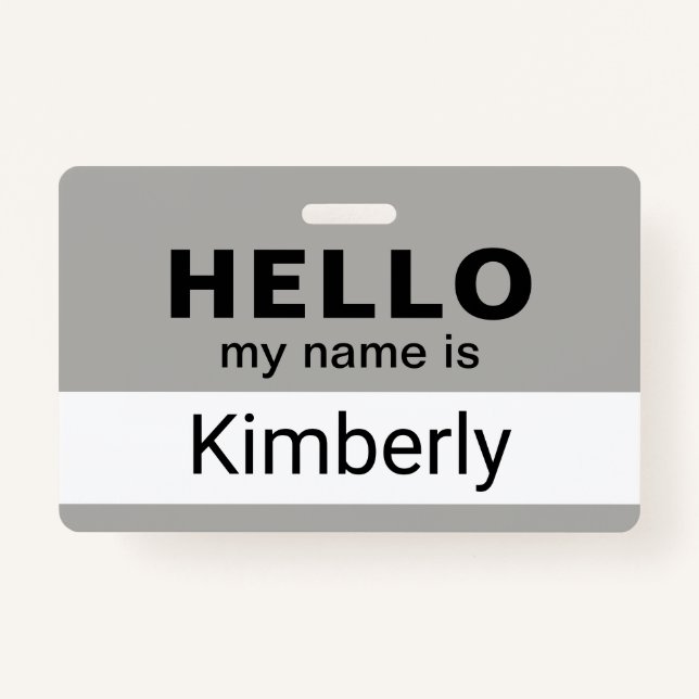 Hello My Name Is - Custom Business Employee Name Badge (Front)