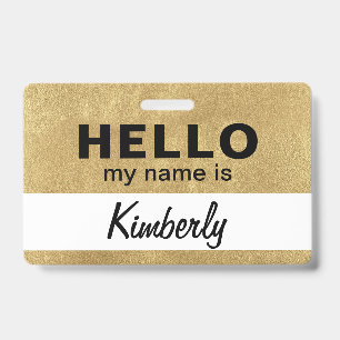 Hello My Name Is - Custom Script Employee Name Badge