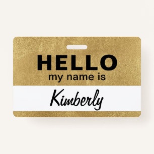 Hello My Name Is - Custom Script Employee Name Badge