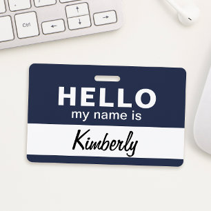 Hello My Name Is - Custom Script Employee Name Badge
