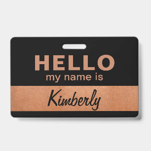 Hello My Name Is - Custom Script Employee Name Badge