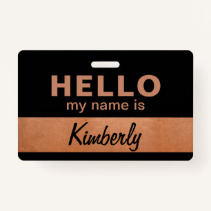 Hello My Name Is - Custom Script Employee Name Badge