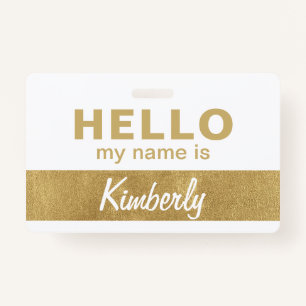 Hello My Name Is - Custom Script Employee Name Badge