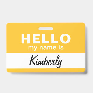 Hello My Name Is - Custom Script Employee Name Badge
