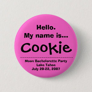 Hello.My name is Ginger 2 Inch Round Button