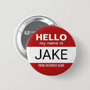 Hello My Name is Jake - funny halloween costume 2 Inch Round Button