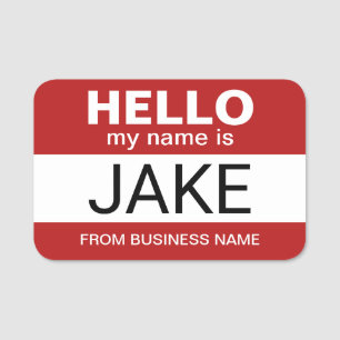 Hello My Name is Jake - funny halloween costume Tag