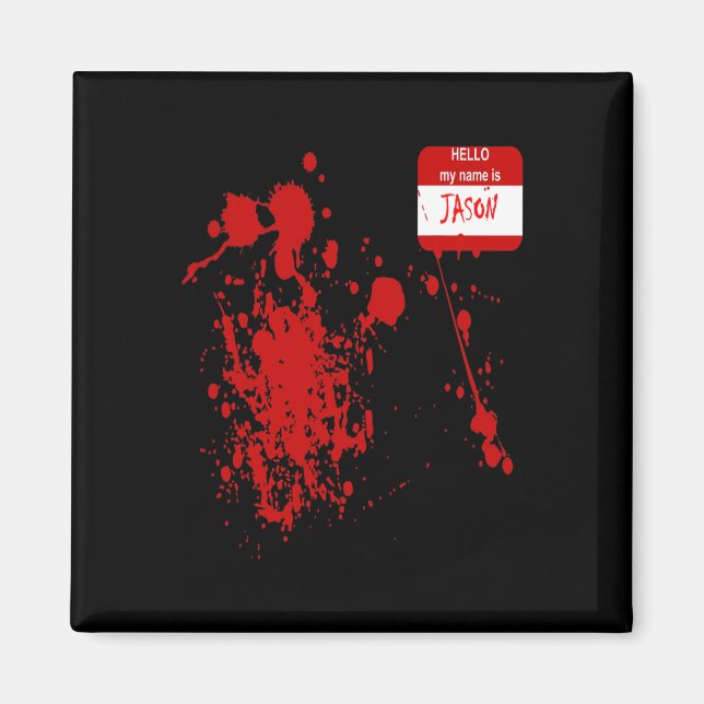 Hello My Name Is Jason Funny Halloween Costume  Magnet (Front)