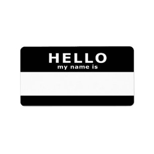 hello my name is : label