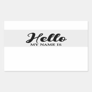 Hello My Name Is Modern Minimalist Script  Sticker