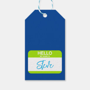 Hello My NAME Is Nametag Colourful Office Fun Gift Tags