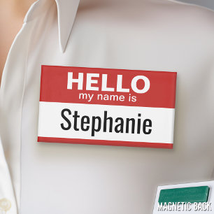 Hello my name is - personalized tag