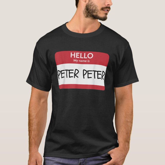 Hello My Name Is Peter Peter Funny Halloween 2429 T-Shirt (Front)